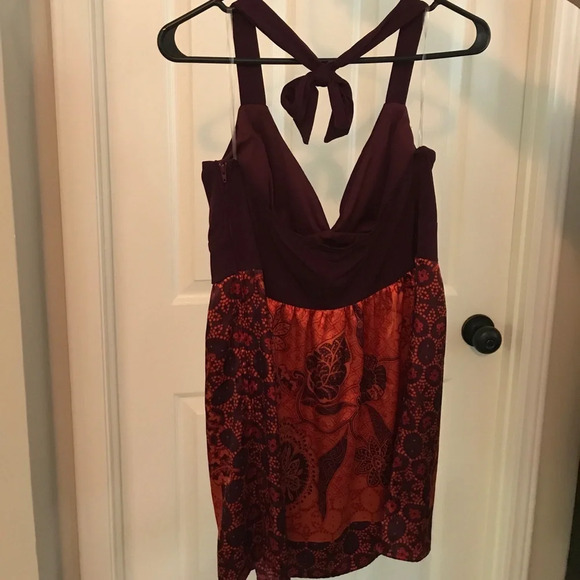 Studio Y New Without Tag Maroon Handkerchief Y2K Halter Top Paisley Printed - Picture 4 of 4